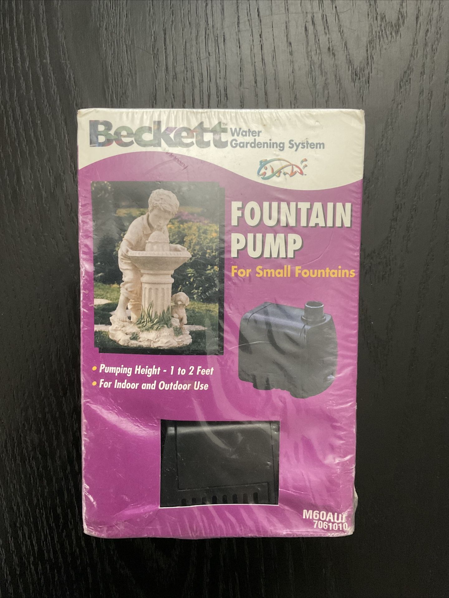 BECKETT Water Gardening System FOUNTAIN PUMP (SMALL 60 Gal) NIB
