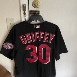 Ken Griffey Jr Cincinnati Reds Mitchell & Ness MLB Men’s Jersey L 