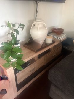 Wood TV Stand Media Console with Drawers
