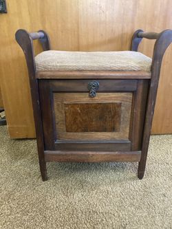 Antique Piano Seat w/Storage