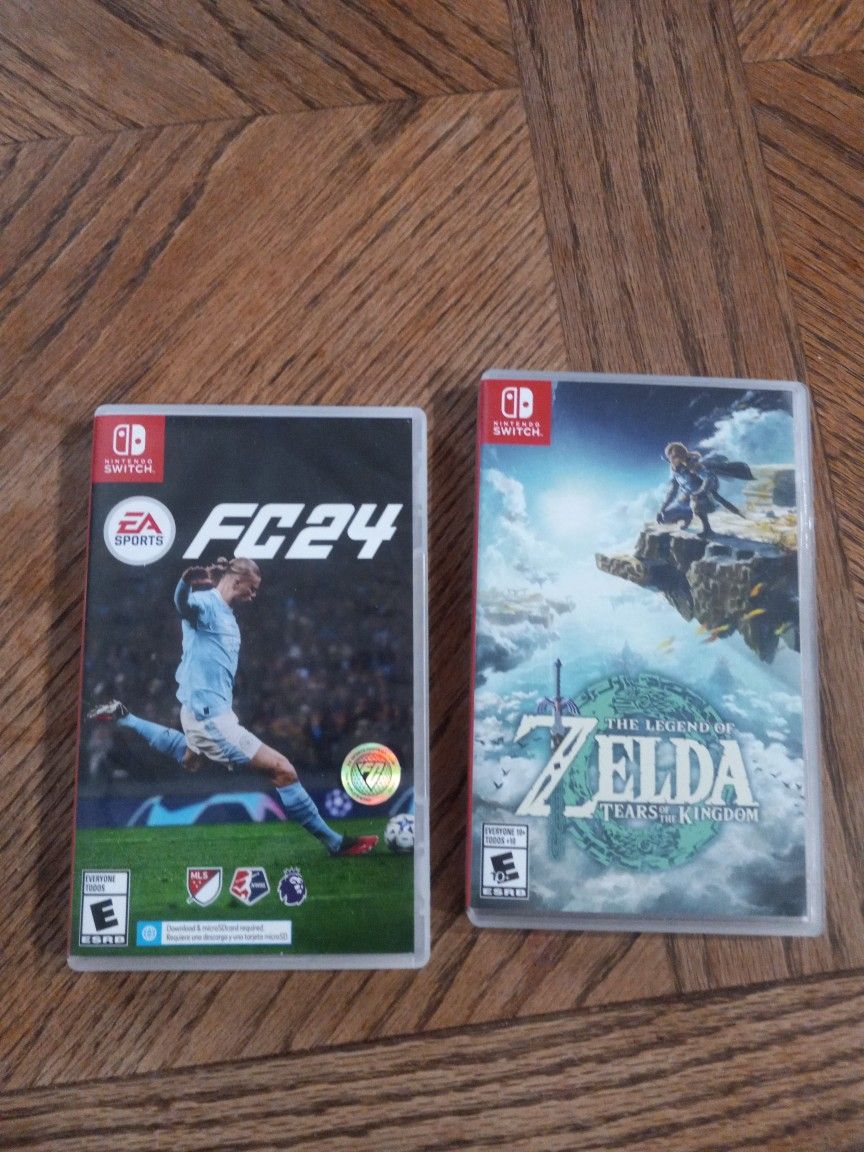 ZELDA TOTK + EA FC 24 NINTENDO SWITCH GAMES