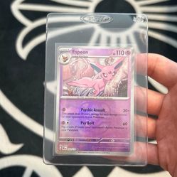 Pokemon Scarlet and Violet Prismatic Evolutions Espeon Master Ball Reverse Holo 033/131 card