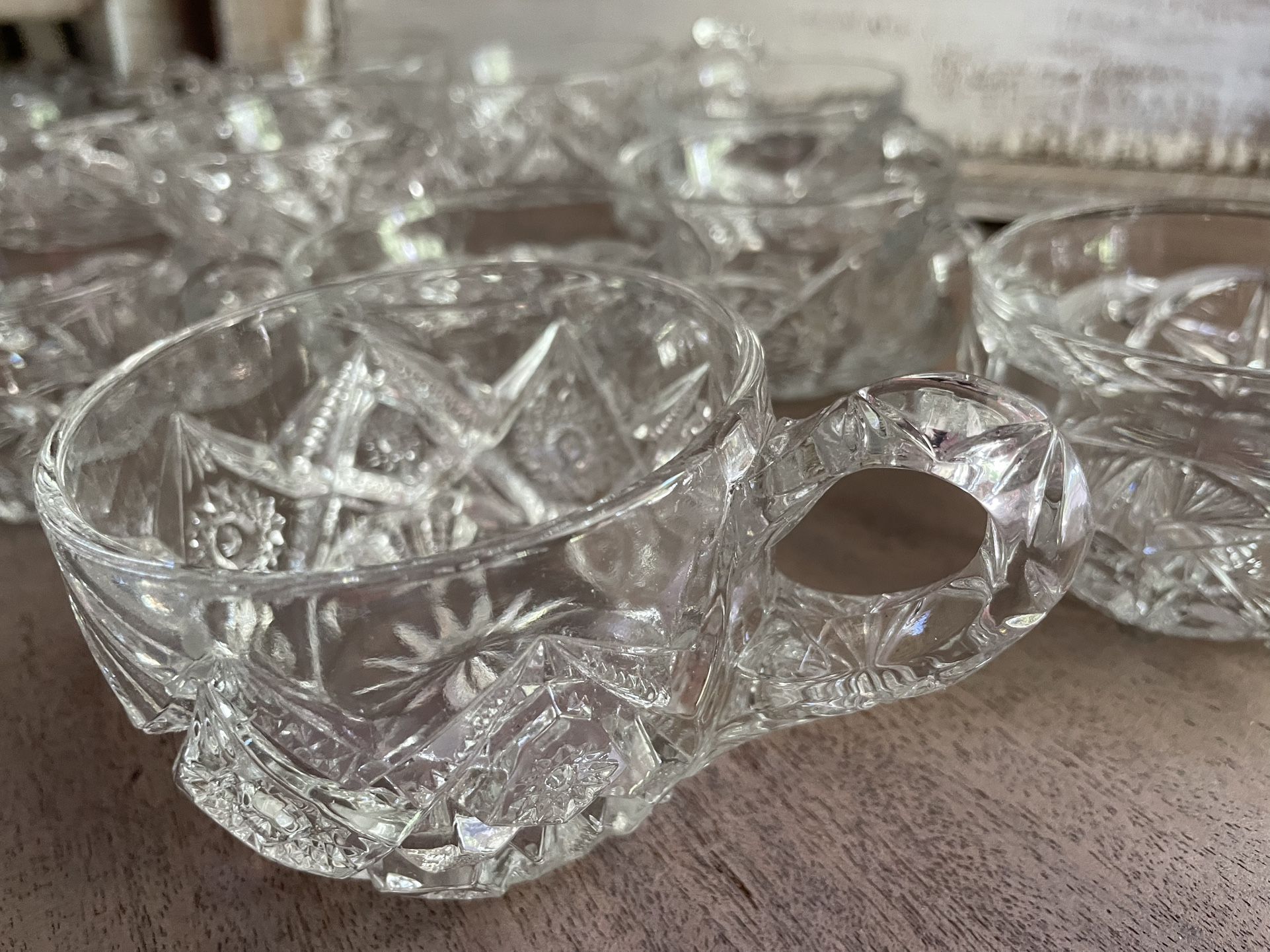 Vintage Cut Glass Punch Cups