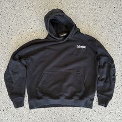 “CIVIL REGIME” Rare Black Rose Black Hoodie. Size Large. Pockets. Pre Owned.