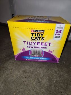 Purina Tidy Cats Performance Plus Tidy Feet Low Tracking Cat Litter, Clean Linen Scent, 22 lb Box