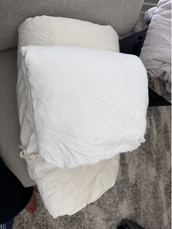 King Size Down Comforter and White Duvet Cover