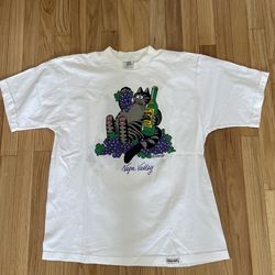 Vintage B. Kliban Napa Valley Cat Crazy Shirts Hawaii USA Single Stitch Shirt