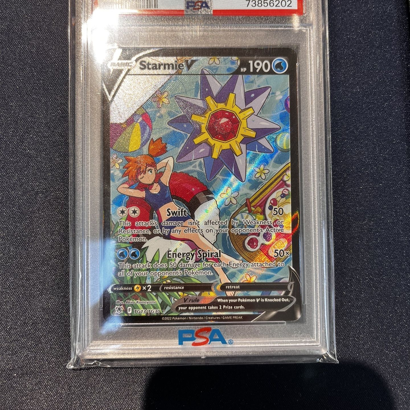 starmie v pokemon card TCG - Astral Radiance Full Art Holo 030/189 your opponent takes 2 Prize cards Pokemon Starmie V Astral Radiance