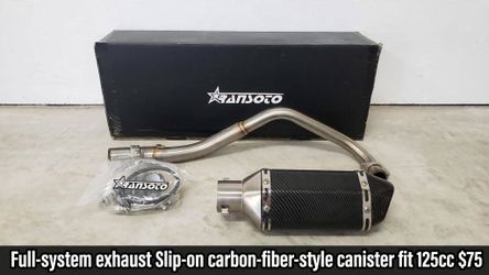 Ransoto Full System Exhaust 125cc Carbon Fiber Canister