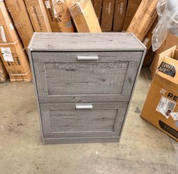 2 Flip Drawers Shoe Cabinet