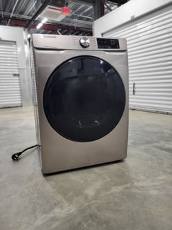Samsung Front Load Electric Dryer (Model: DVE45R6100C) – Champagne / Modern Stainless