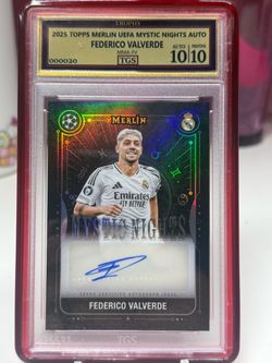 2025 Topps Merlin UEFA Mystic Nights Federico Valverde Auto TGS 10/10