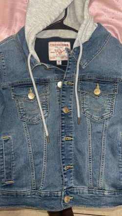True religion Jean jacket w/ Hoodie