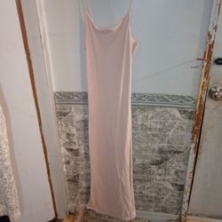 Blush Pink Maxi Slip Dress