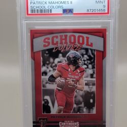 2017 Contenders Patrick Mahomes Rookie Card PSA 9