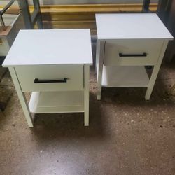 Set Of Two White Nightstands (New In A Box)