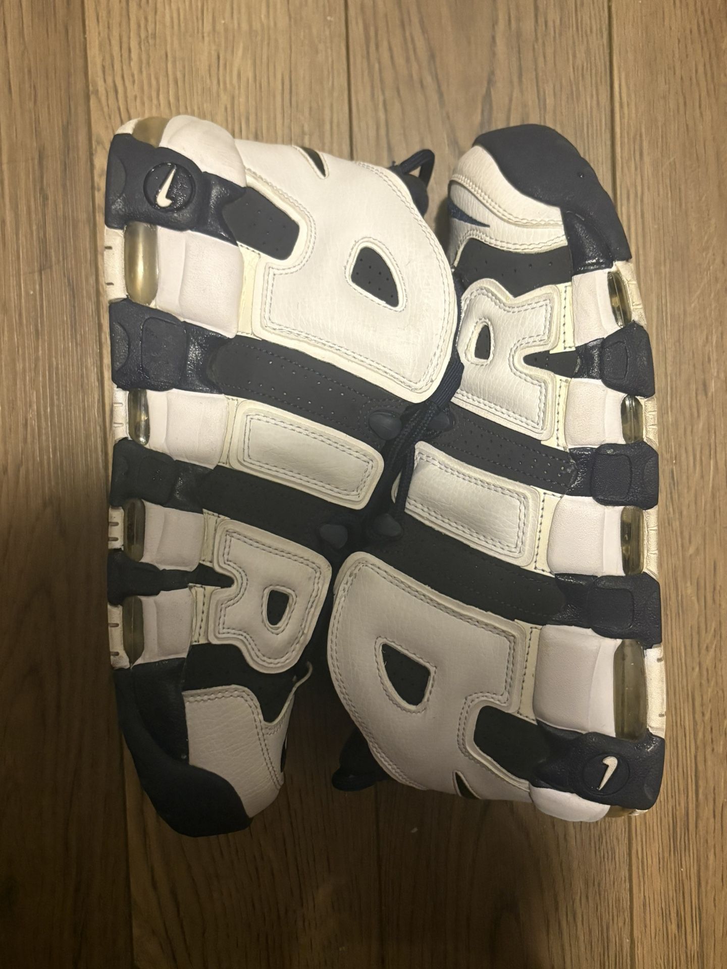 2016 Nike Air Max more uptempo. White And Blue. Lightly Used