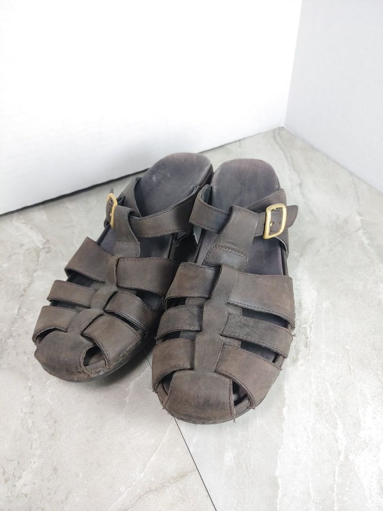 Brown Leather Size 8 Patagonia Sandals Shoes Women's