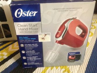 Oster hand mixer 7 speeds with 2 beaters and 2 dough hooks