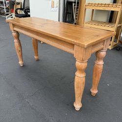 Solid Wood Console Utility Table Good Condition 