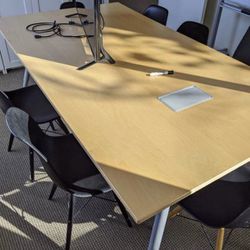 IKEA galant conference table birch and white available 77”/44”/33”