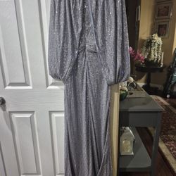 Silver Dress Para Fiesta Size L