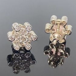 Authentic 10K Gold 1.35 CT Diamond Earrings