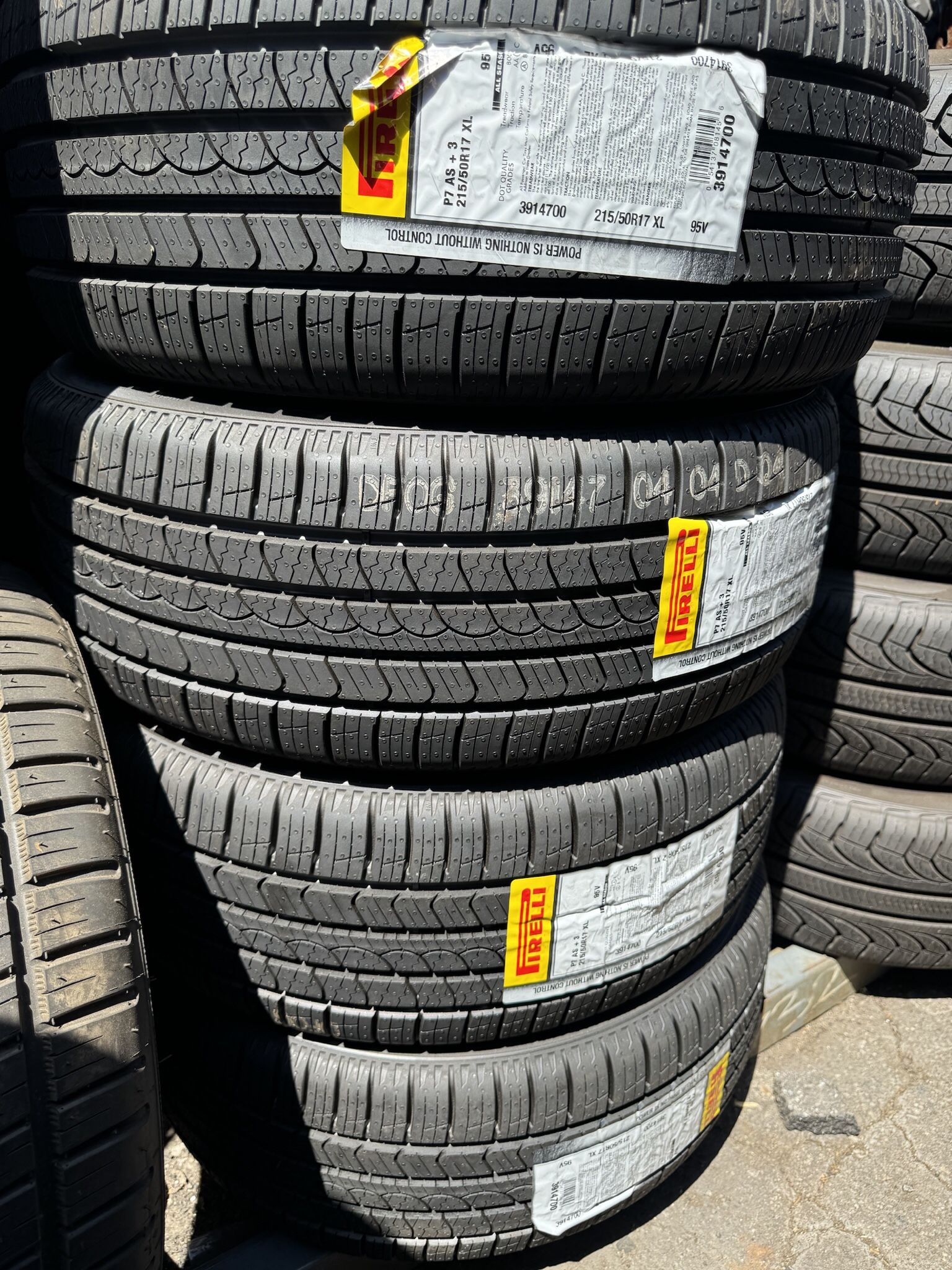New Pirelli 215/50R17 Tires