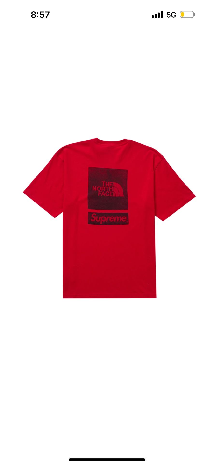 North Face Supreme Tee Size Large Brand New