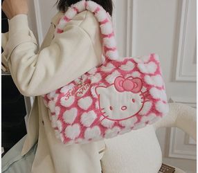 Hello Kitty Fuzzy Tote Bag 