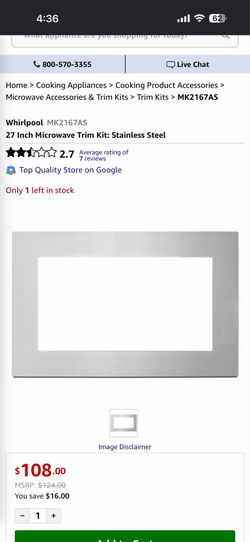 Whirlpool microwave trim kit