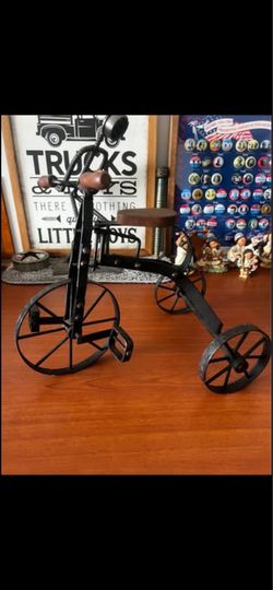 Vintage Metal & Wood Rustic Tricycle