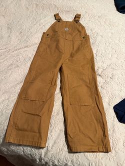 Carhartt Overalls Bibs Boys 4t Duck Canvas Brown Tan