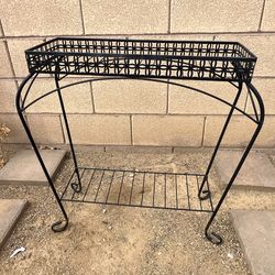 Pair Of Black Steel Small Plant/Herb Racks