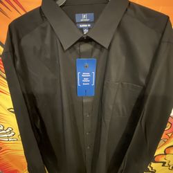 GEORGE black dress shirt - Mens XL - BRAND NEW
