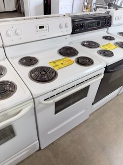 White Electric Coil Range Stove