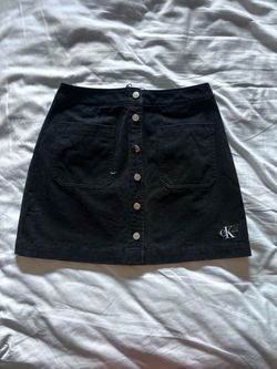 Calvin Klein Black Denim Mini Skirt