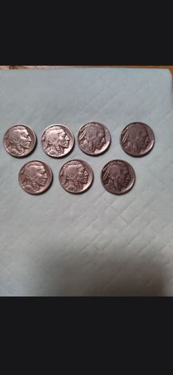 7 Buffalo nickel Indian head 1937