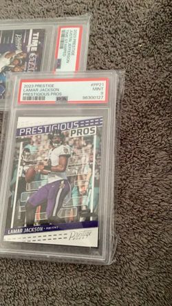 2023 prestige Lamar Jackson prestigious pros card Psa grade mint 9 #pp21 Baltimore ravens nfl