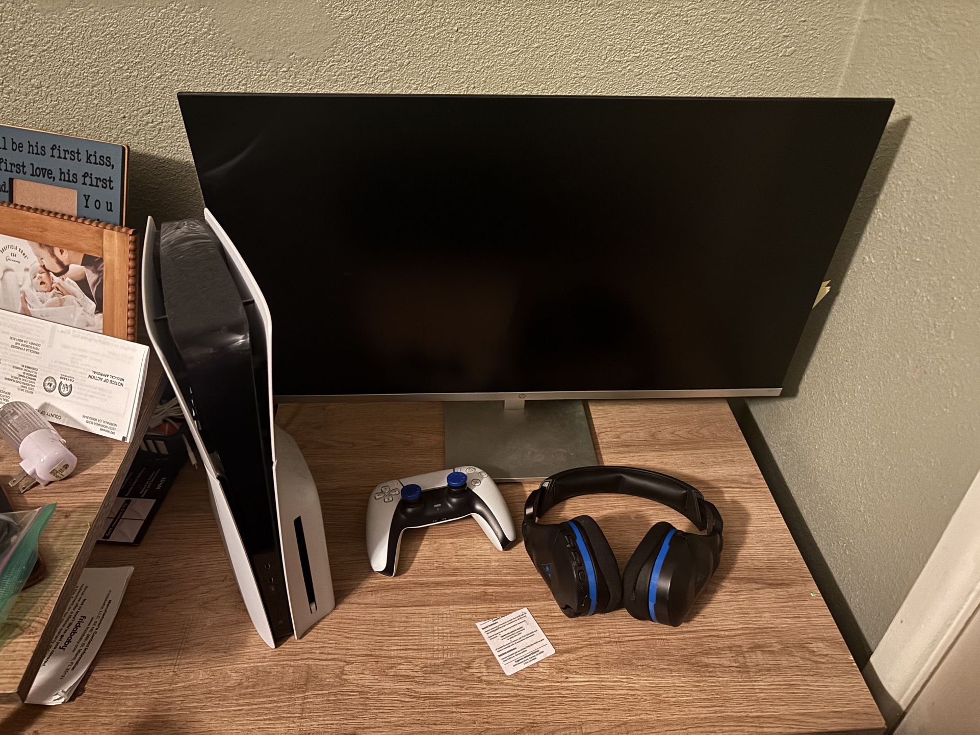 PS5 w/ Monitor And Turtle Beach Headset