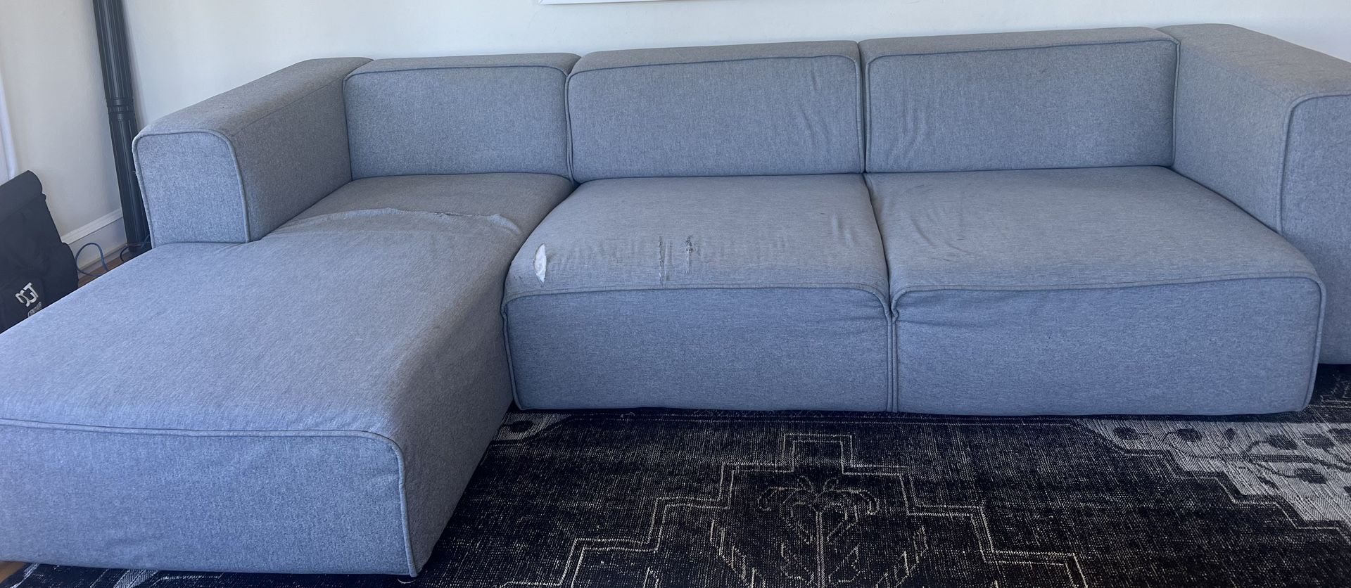 BoConcept 2 Piece Grey Sectional - Needs To Go Tomorrow