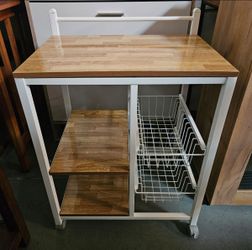 Versatile metal kitchen cart