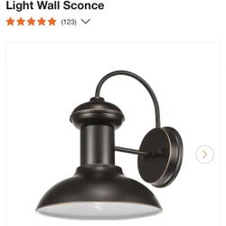 Jamenson Oil-Rubbed Bronze Farmhouse Indoor/Outdoor 1-Light Wall Sconce