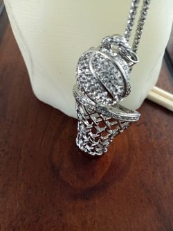 New Stunning Basketball and Hoop Necklace