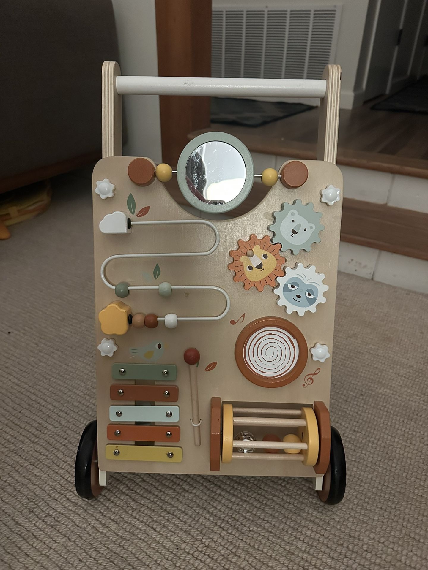 Wooden Pushy Baby Walker