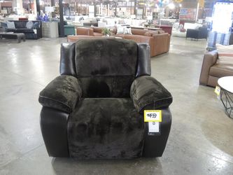 Main & Co Chocolate Brown Plush Faux-Fur Recliner