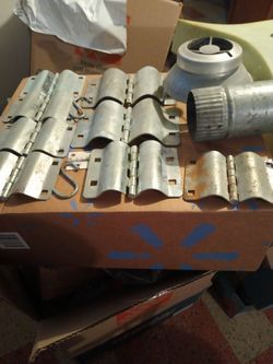 Large Galvanized Steel Hinges Lot
