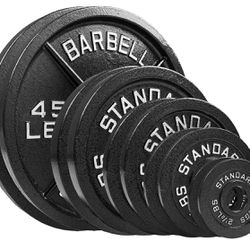 Steel Olympic Plates 175lb Set - Olympic Standard Premium Coated 2.5lb, 5lb, 10lb, 25lb, 45lb Pairs for Weight Lifting Powerlifting