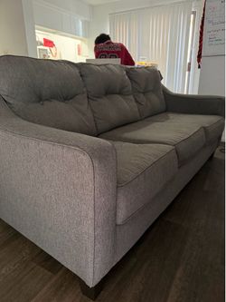 Gray living spaces couch