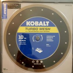 Kobalt TURBO Mesh 10" Wet Blade #(contact info removed) for Porcelein Granite, Marble, Ceramic
